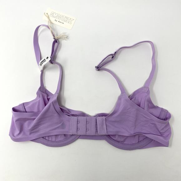 NEW Aerie Smoothez Purple Full Coverage Unlined Underwire Bra 32B - Picture 3 of 3